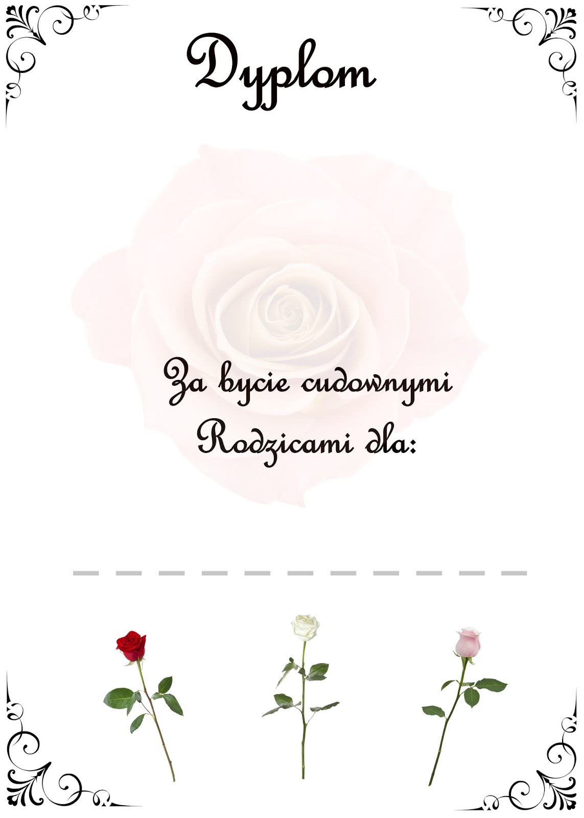 Tablice edukacyjne do druku: tabliczka mnożenia Dyplomy na Dzień Mamy i Taty DO DRUKU - Dzieckiem bądź