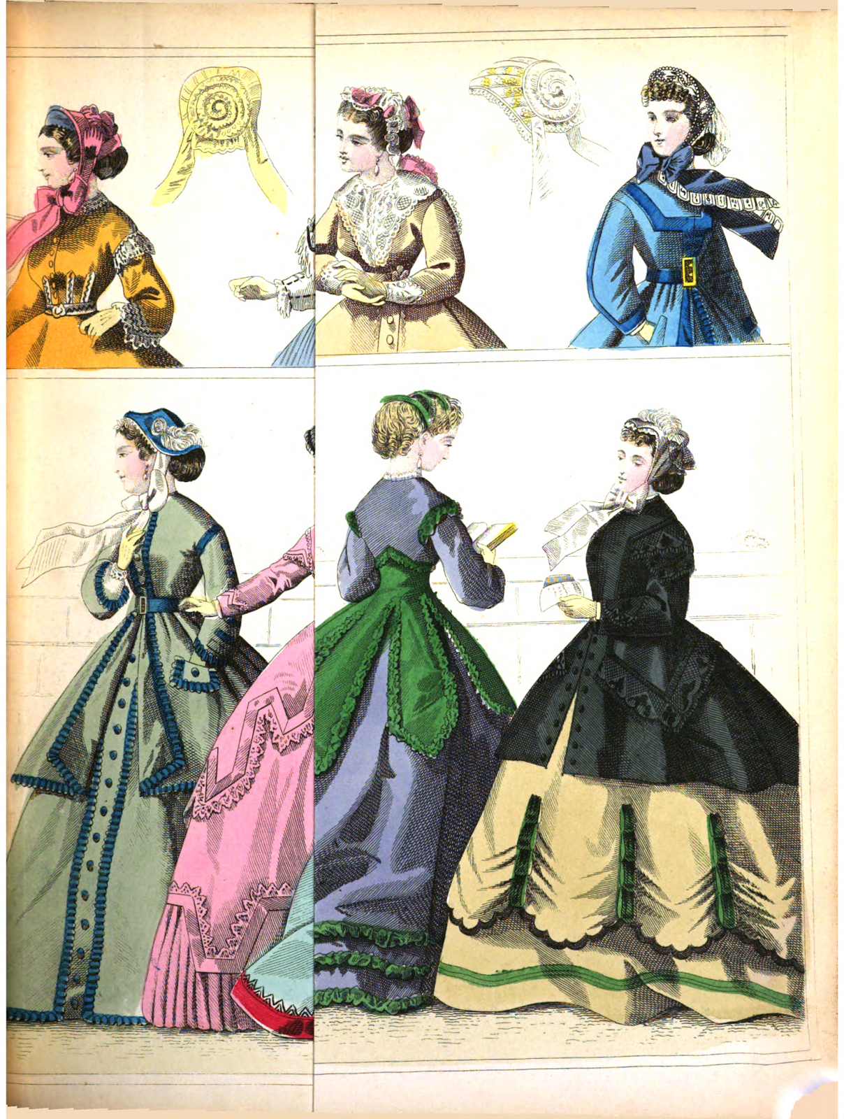 19th Century Historical Tidbits: 1866 Women's Fashions