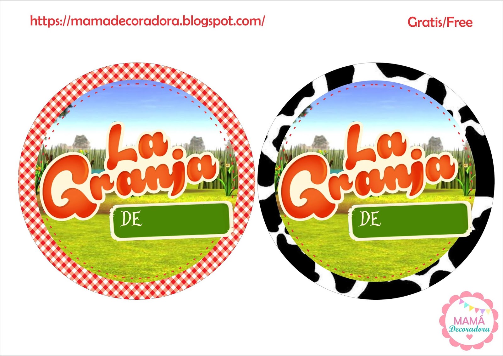 Mamá Decoradora Kit Imprimible La Granja de Zenón Descarga Gratis