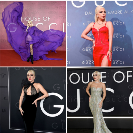 Gaga's red-carpet looks.
