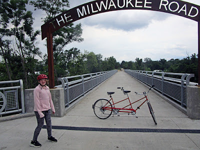 Granddaughter on bridge