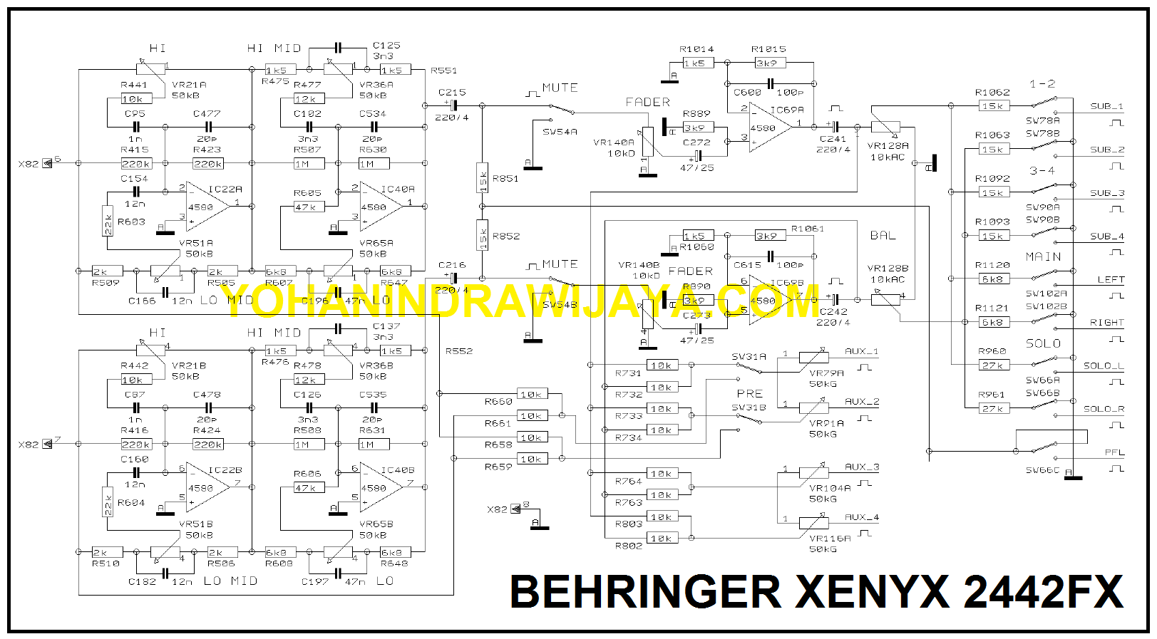 Skema Layout Mixer Behringer - Care Fit