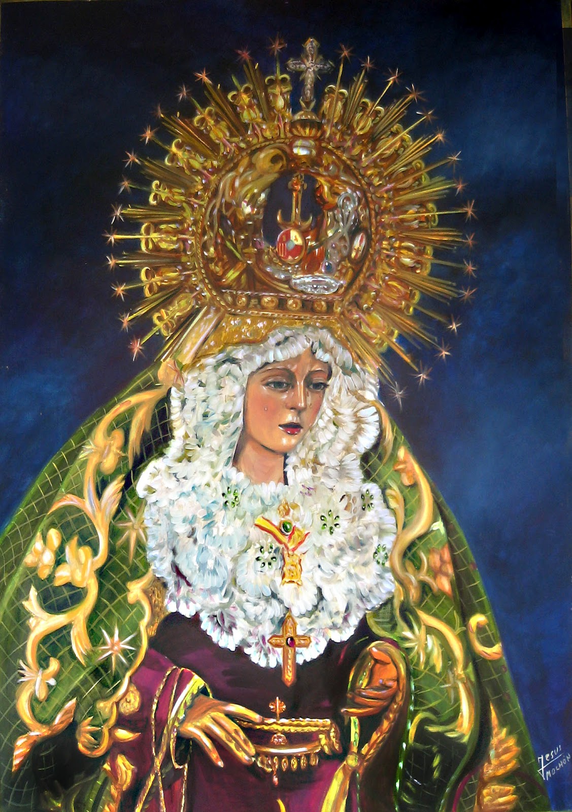 PINTOR ARTISTICO JESUS MOCHON VIRGEN DE LA MACARENA DE SEVILLA PINTOR ARTISTICO JESUS MOCHON VIRGEN DE LA MACARENA DE SEVILLA