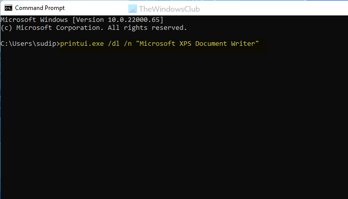 Windows11/10でMicrosoftXPSドキュメントライタープリンターを追加または削除する方法
