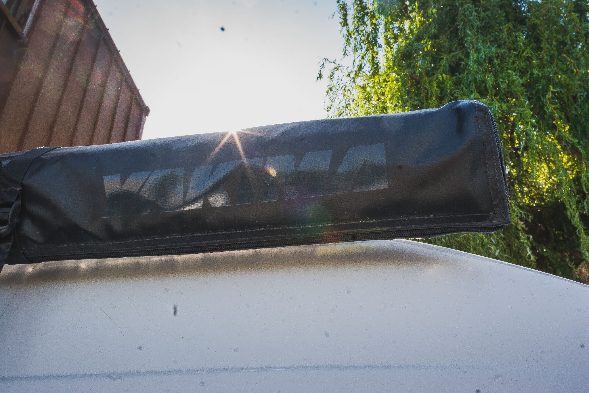 Sprinter van Yakima roof rack and awning