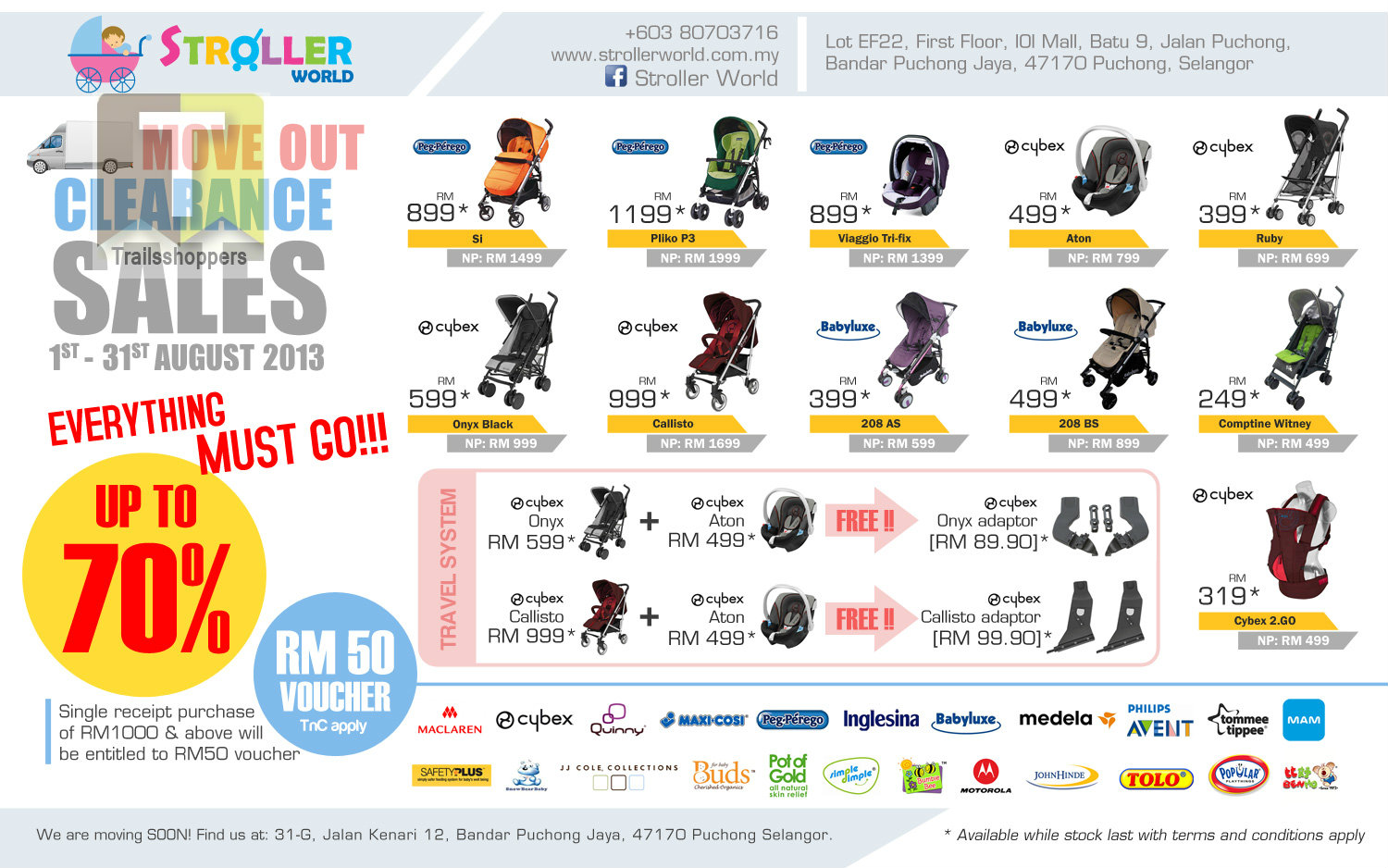 Stroller World Moving Out Clearance Sale 131 AUG 2013 Online Malaysia Sale