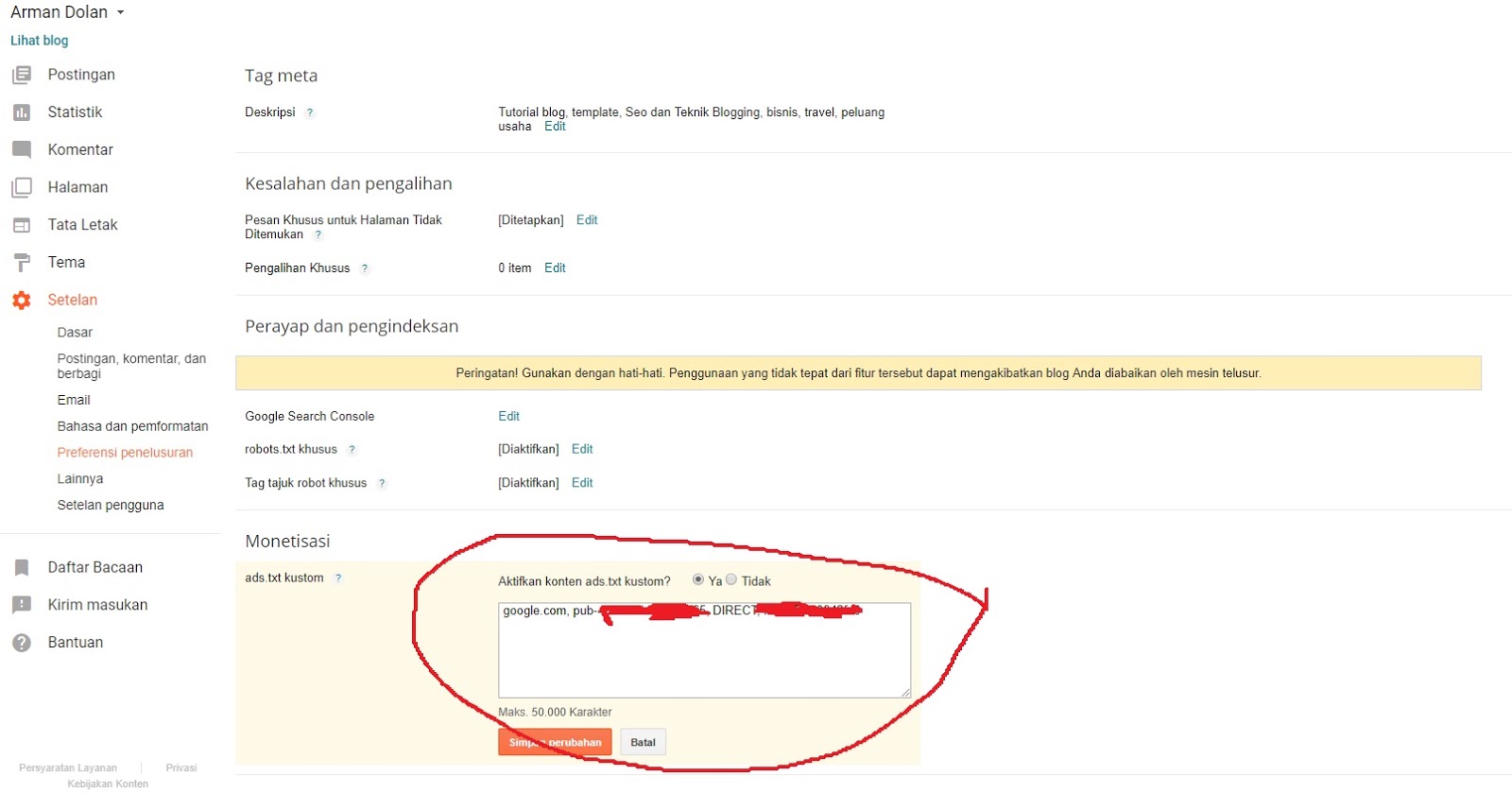 tentang ads.txt di adsense blog