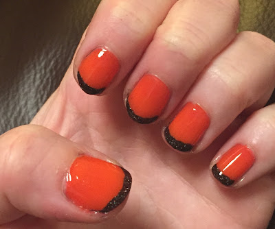 The Beauty of Life: Happy Halloween! Orange & Black French Manicure ...