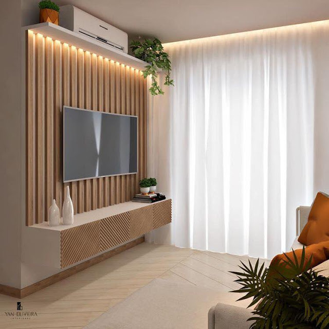 MyHousePlanShop: Flat Screen TV Feature Wall Design Ideas for Modern