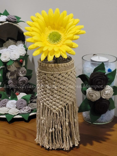 Macrame Jar Cover