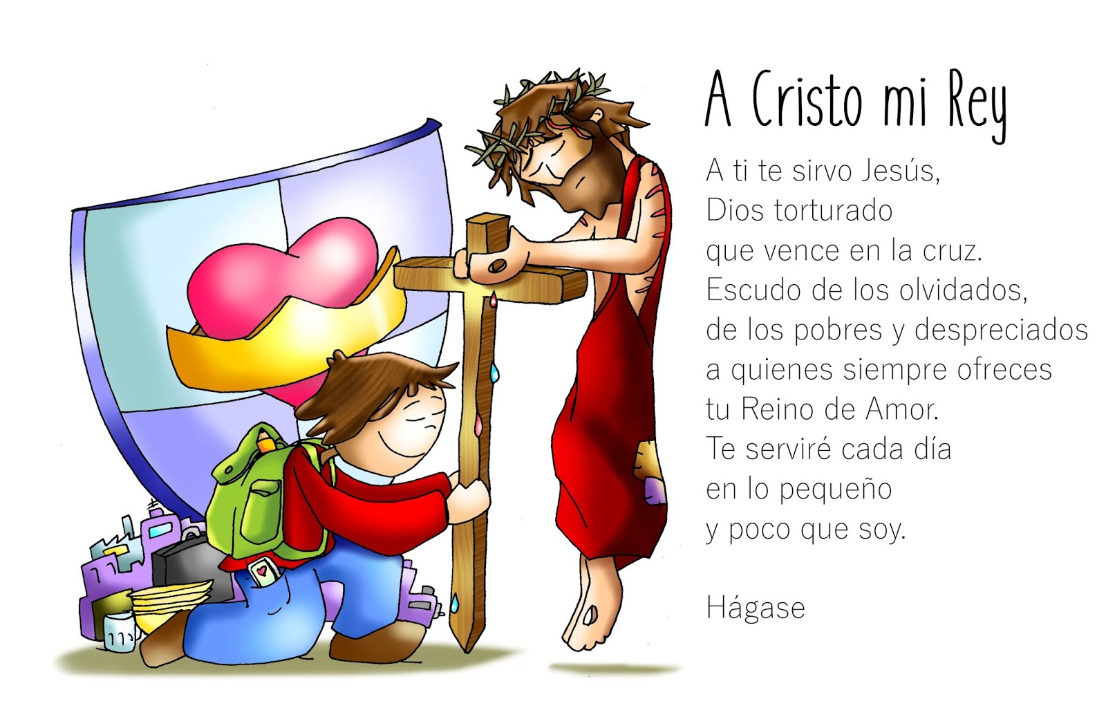 Palabras de Vida y Amor Te serviré cada día Cristo mi Rey
