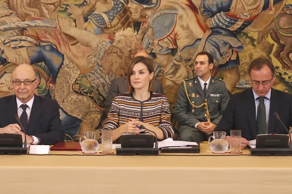 Queen Letizia attends a meeting with Royal Board on Disability Council at Zarzuela Palace