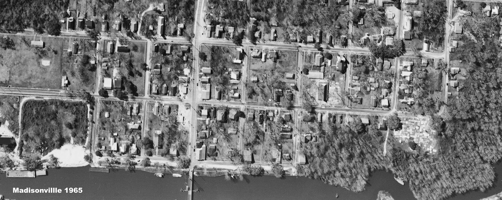 Tammany Family Aerial Photos of Madisonville in 1965