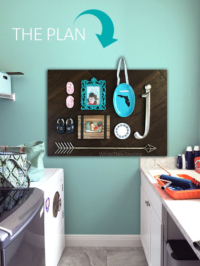 While They Snooze Laundry Room Gallery Wall Part 1 But For Now I Have A Plan And Really Cute New Sign To Add My Gallery De Laundry When That Day Comes Might Even Clean Up Paint Tray