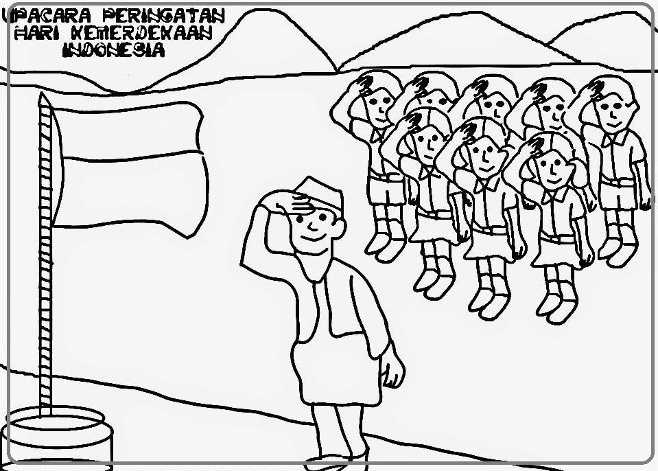 Kumpulan Gambar Mewarnai Tema Kemerdekaan Untuk PAUD, TK, dan SD