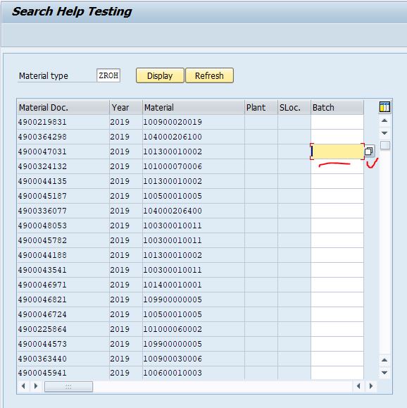 SAP ABAP 4 Tutorial: F4 Help Multiple fields Update in Table Control