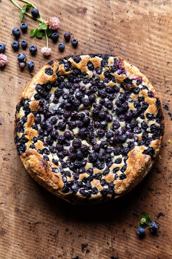 Simple Blueberry Basque Cheesecake Fish Food