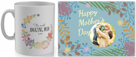 A mothers day cup and a card