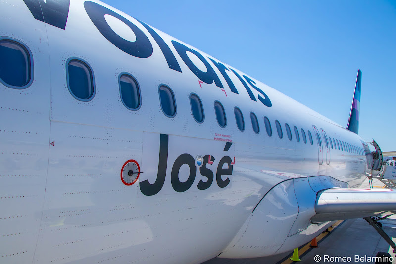 Volaris Airplane Exterior Tijuana Airport Bridge and Volaris