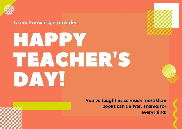 Celebrate Teachers' Day  | Teachers' Day 2020