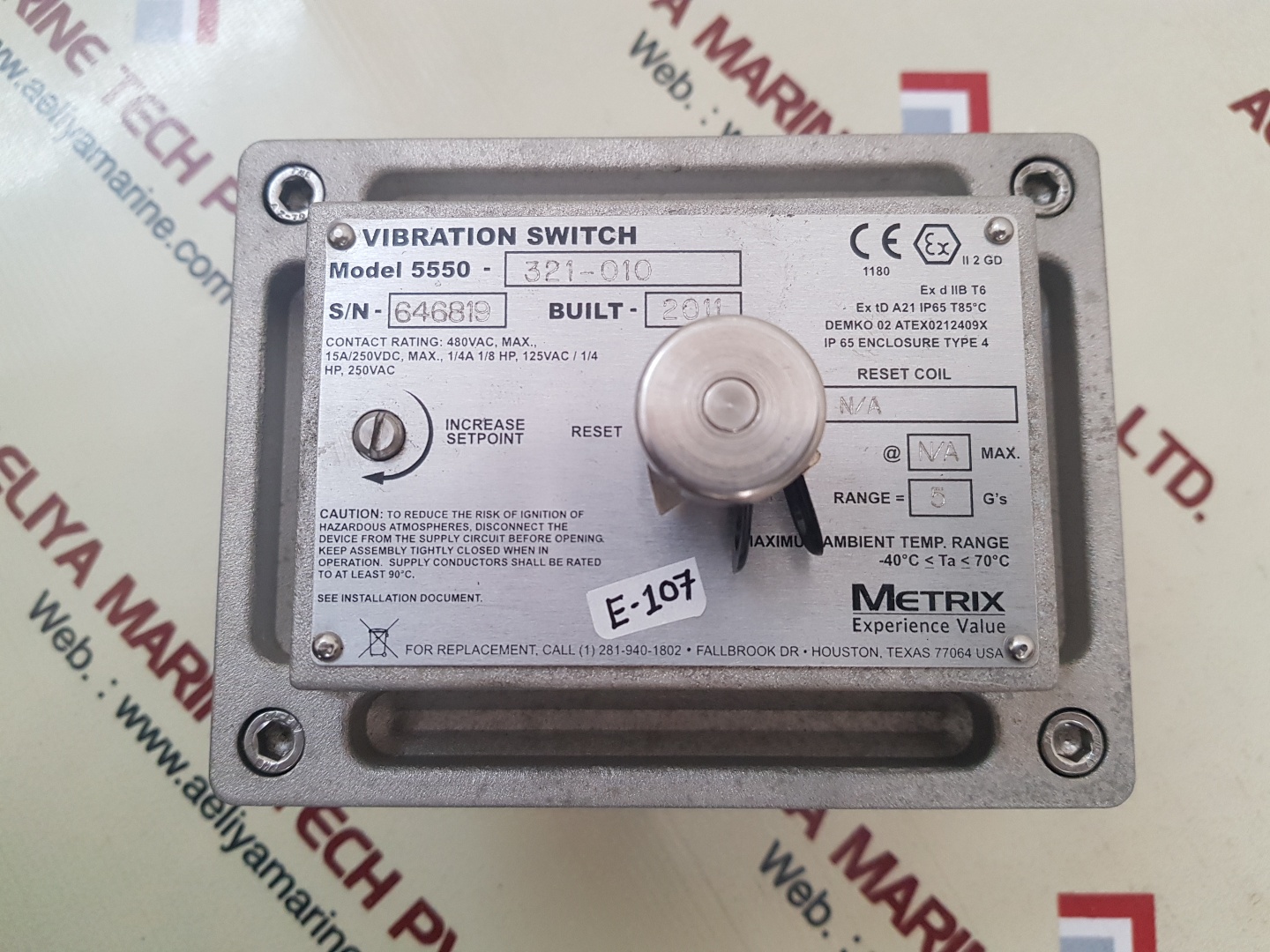 METRIX 5550321010 VIBRATION SWITCH Aeliya Marine