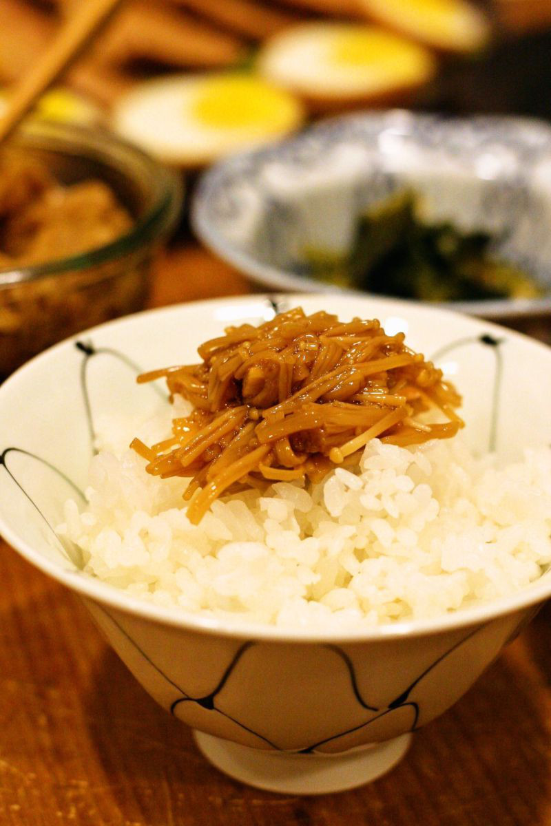 Perfectly imperfect Marinated Enoki Mushrooms, Nametake