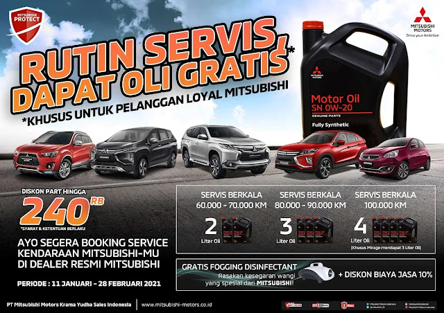 gratis oli mesin mitsubishi