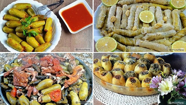 محشي الملفوف، الكوسا، ورق عنب وكوسا مع ريش لحم، البطاطا باللحمة محشي الملفوف، الكوسا، ورق عنب وكوسا مع ريش لحم، البطاطا باللحمة