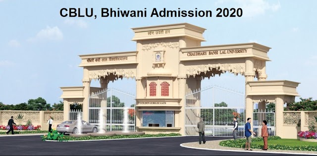 Chaudhary Bansi Lal University, CBLU Bhiwani Online Admission 2020