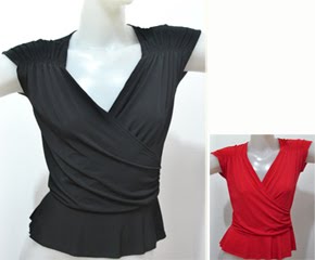 Blouse Ana BLE005 Black or red - US$ 30.00