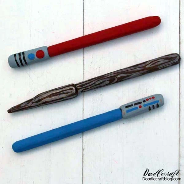 Lightsaber Magic Wand Pens with EasySculpt Resin Clay