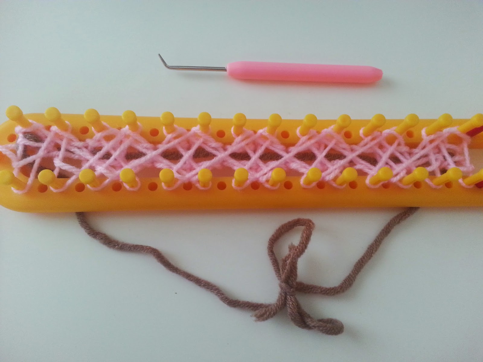 Knitting (b)Loom Photos & Samples Of Open Braid Stitch In A Long