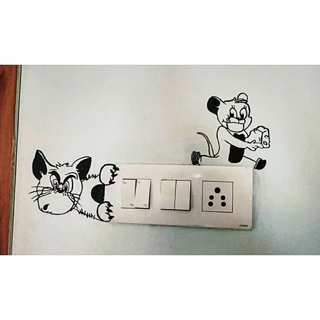 Switchboard Painting Mickey Mouse