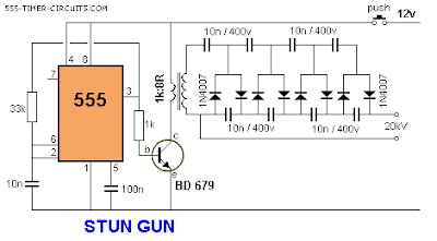 Simple Stun Gun Circuit Diagram