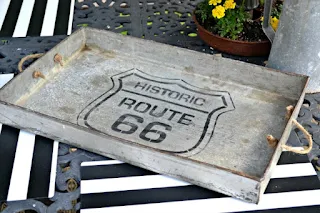 Metal Route 66 tray