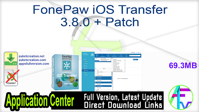 FonePaw iOS Transfer 3.8.0 + Patch