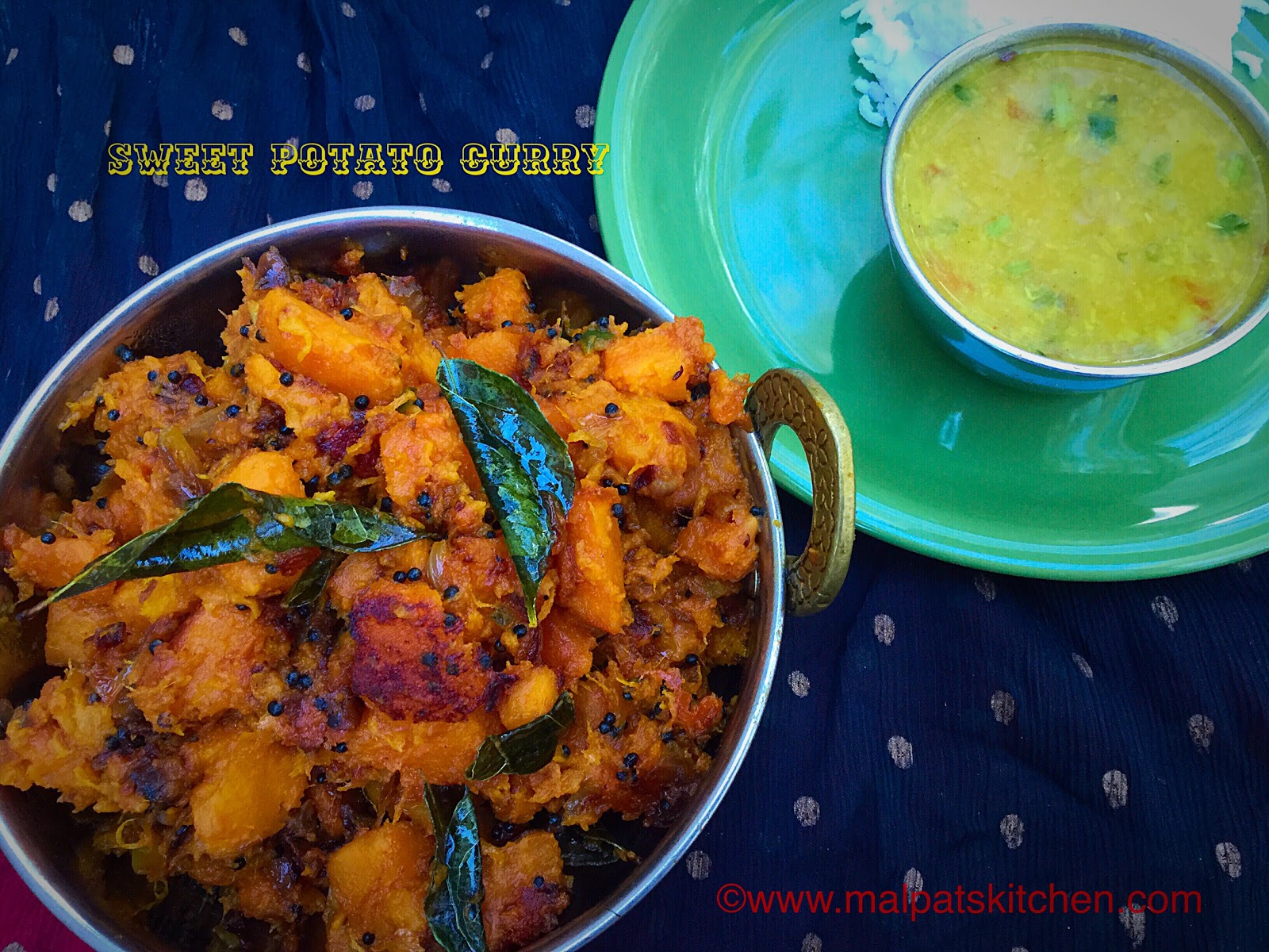 SWEET POTATO CURRY , how to make sweet potato curry Malpats Kitchen