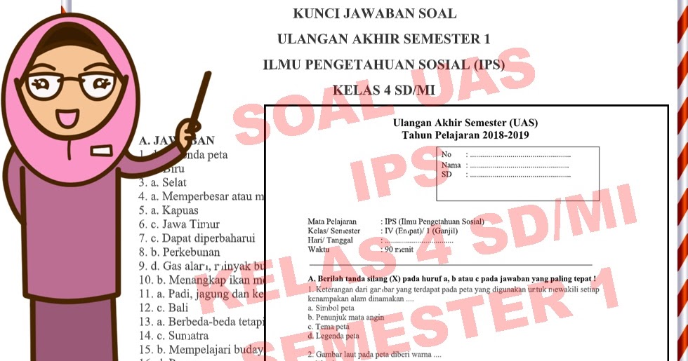 Soal Uas Ips Kelas 4 Semester 1 Dan Kunci Jawaban TEORI