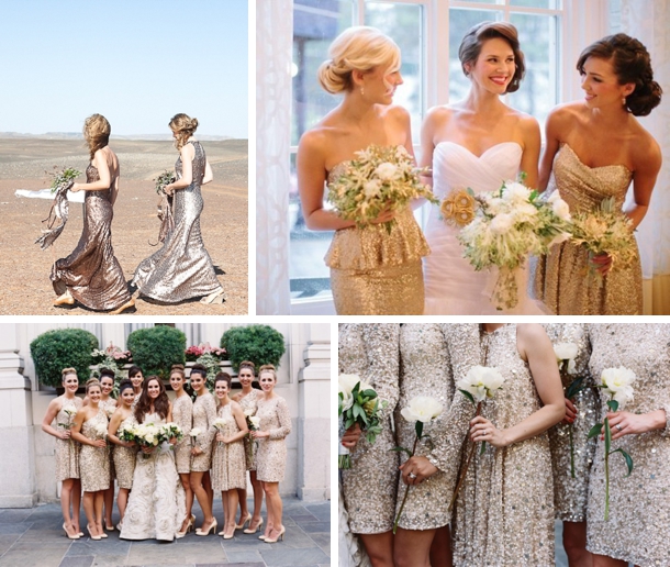 Raining Blossoms Bridesmaid Dresses: Glitter Bridesmaid Dresses