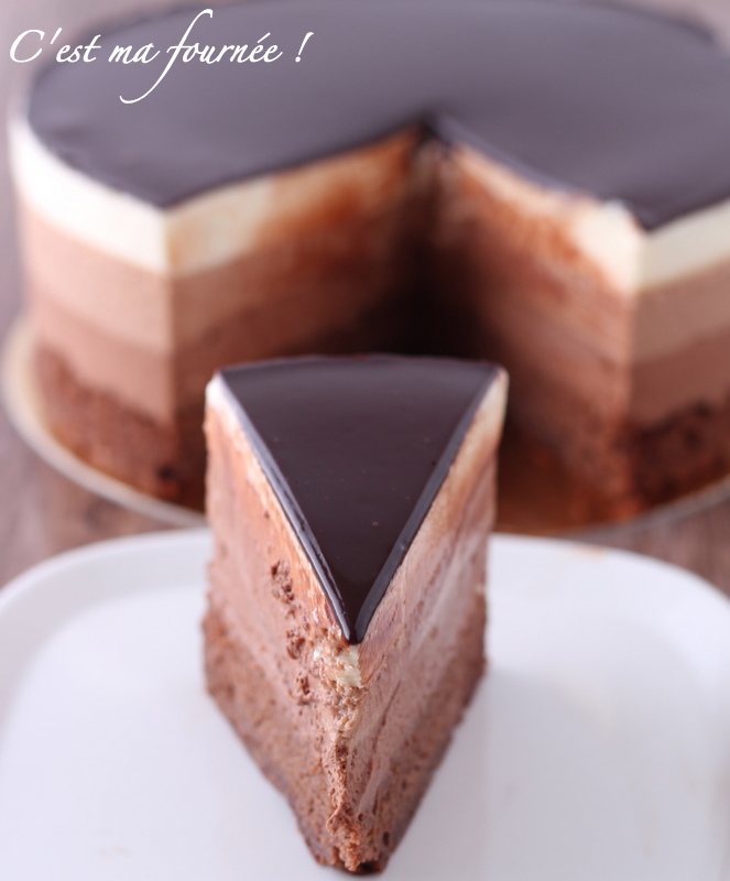 L'entremets trois chocolats de Valrhona