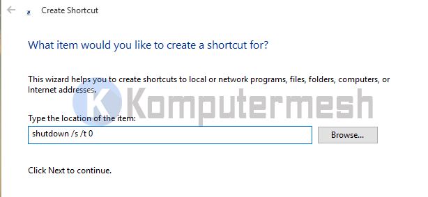 Cara Membuat Shortcut Shutdown windows 10 Cara Membuat Shortcut Shutdown windows 10