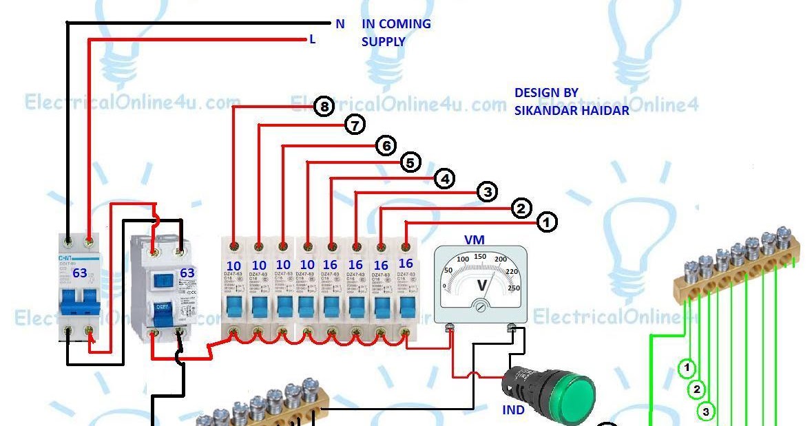 RCD Wiring Installation In Single Phase Distribution Board | Electrical