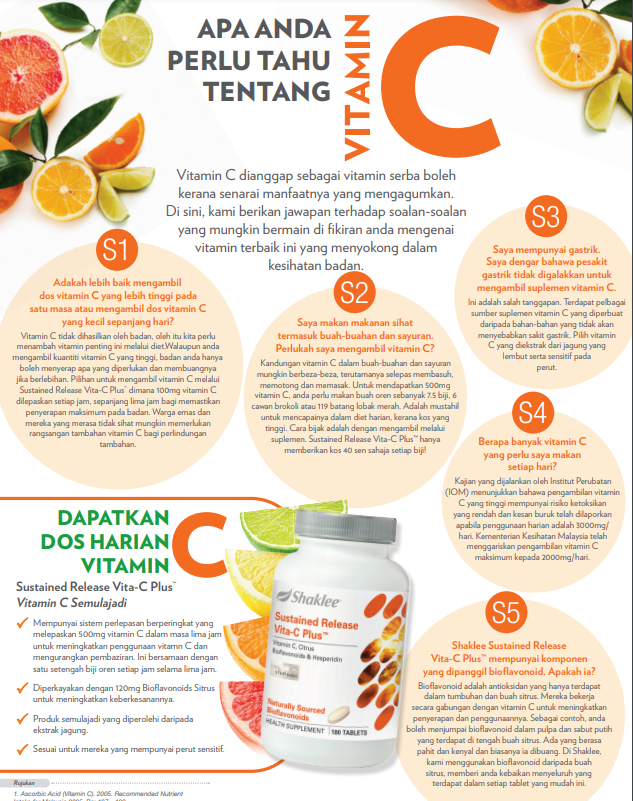 SUSTAINED RELEASE VITAC PLUS SHAKLEE (SR VITAC) Bonda Miza