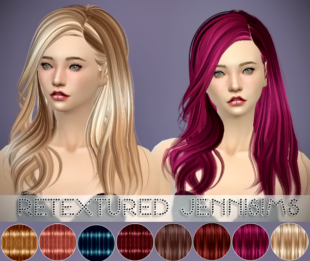 Downloads Sims 4 Newsea Shaine Hair Retextured Jennisims