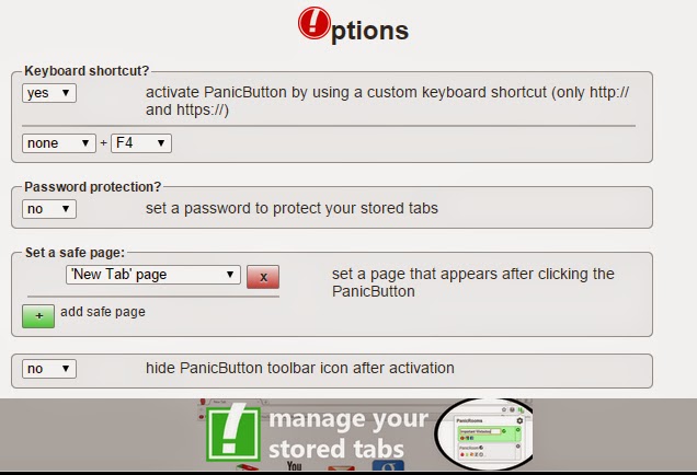 Chrome老闆鍵，快速隱藏所有使用中的Google瀏覽氣分頁，PanicButton！(擴充功能)