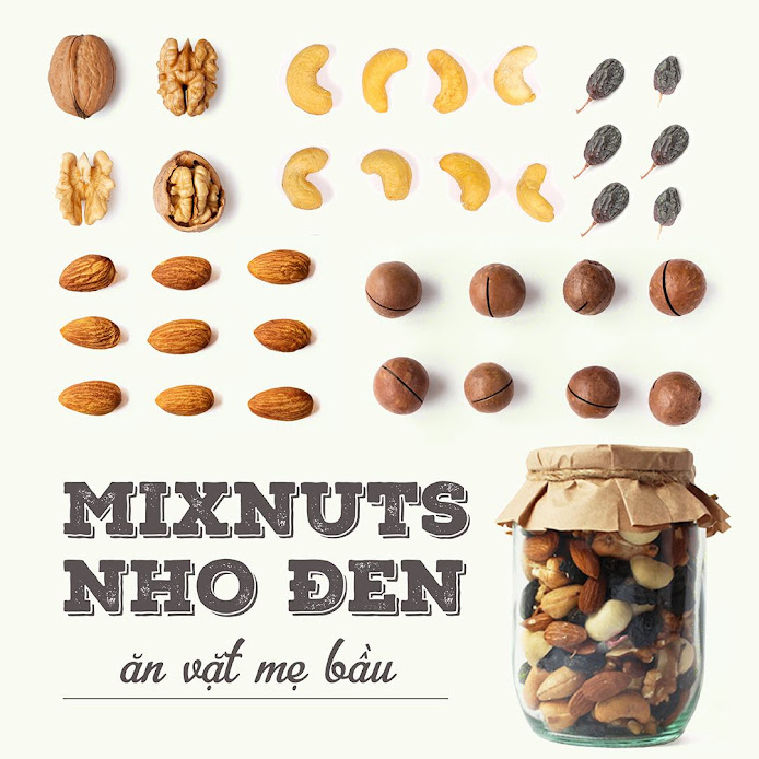 [A36] Mixnuts ăn vặt bữa sáng đủ chất cho Bà Bầu