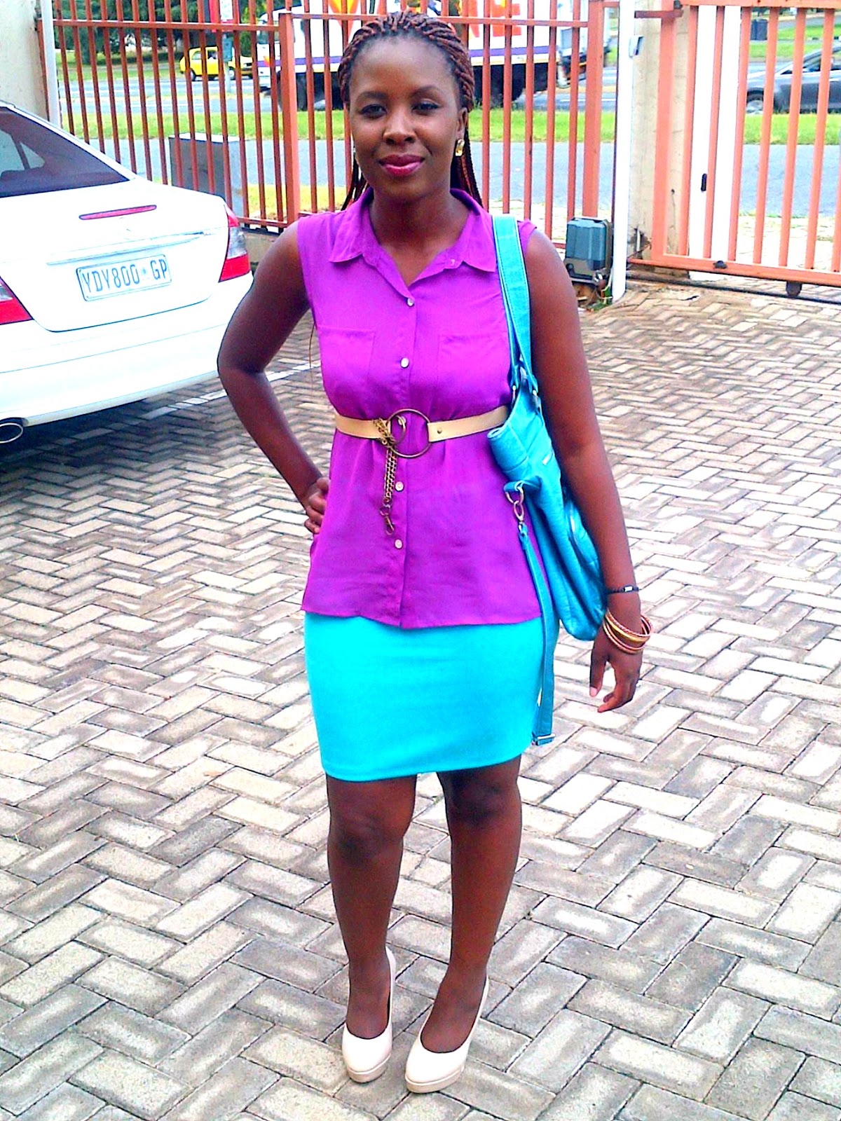 SKIRTS DRESSES AND STILETTOS: Purple & Blue Bodycon Skirt.......