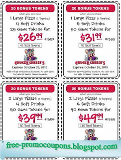 Free Printable Chuck E Cheese Coupons Free Printable Chuck E Cheese Coupons