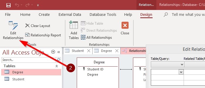 Cómo crear, editar y eliminar una relación de tabla en Microsoft Access