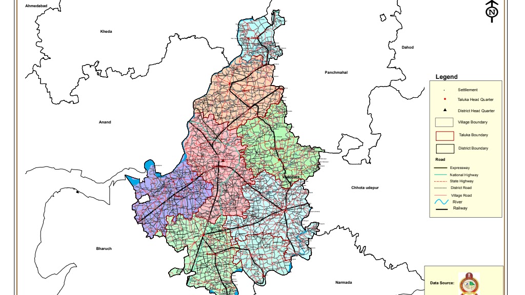 Vadodara City Map Pdf Vadodara Dist Digital Hd Map Pdf Download.